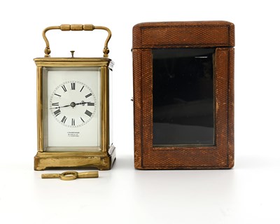 Lot 243 - A repeating carriage clock, late 19th Century,...