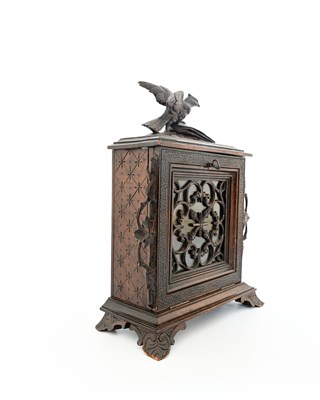 Lot 220 - A Black Forest carved country house letter box,...