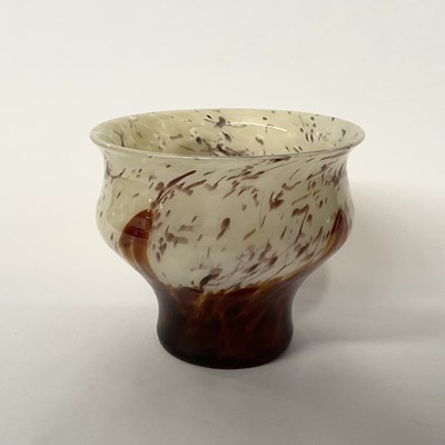 Lot 284 - A Rindskopf double ogee vase cased amber and...