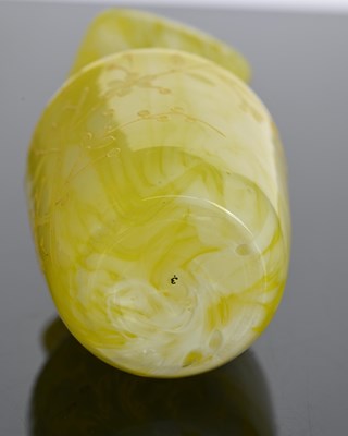 Lot 479 - Moser, a Bohemian enamelled marbled glass vase,...