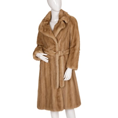 Lot 437 - A knee-length pastel mink coat