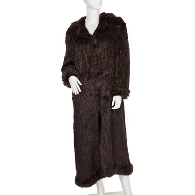 Lot 432 - A brown lightweight coney fur coat