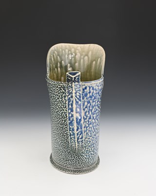 Lot 715 - Walter Keeler, a studio pottery salt glazed...