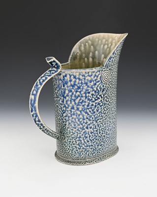 Lot 715 - Walter Keeler, a studio pottery salt glazed...