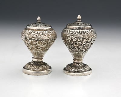 Lot 224 - Two twentieth-century Eastern white metal...