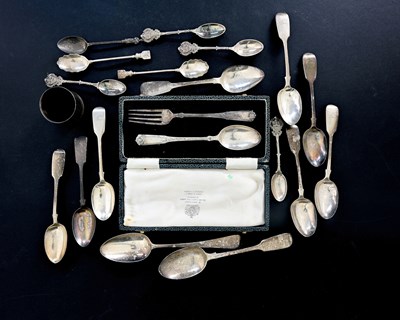 Lot 229 - A quantity of hallmarked silver flatware, to...