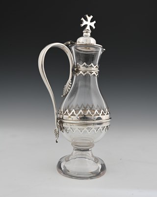 Lot 116 - A Gothic Revival glass and silver plate...