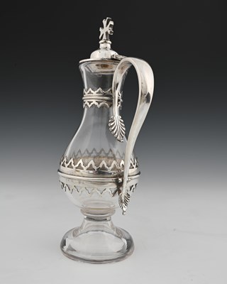 Lot 116 - A Gothic Revival glass and silver plate...