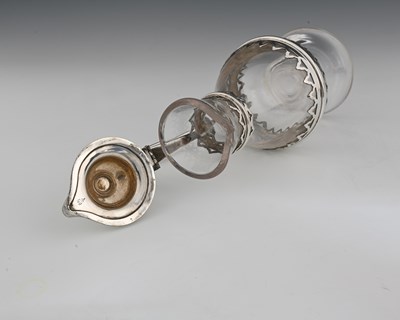 Lot 116 - A Gothic Revival glass and silver plate...