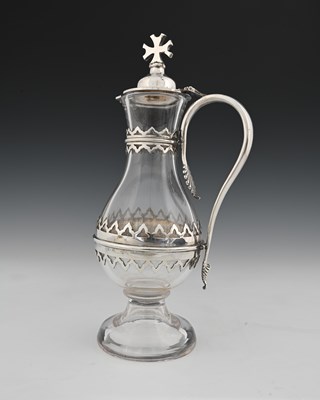 Lot 116 - A Gothic Revival glass and silver plate...
