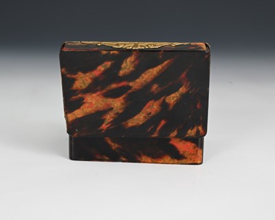 Lot 34 - A nineteenth-century tortoiseshell snuff box,...