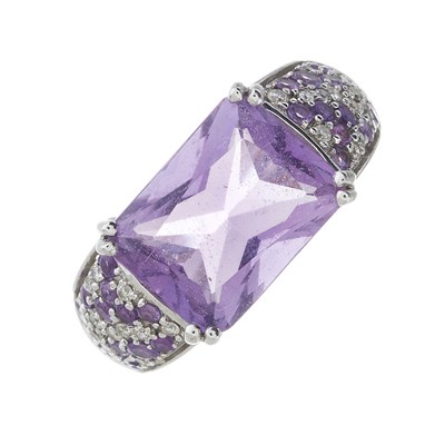 Lot 90 - Mauboussin, an 18ct gold amethyst and diamond Plaisir d'Amour cocktail ring