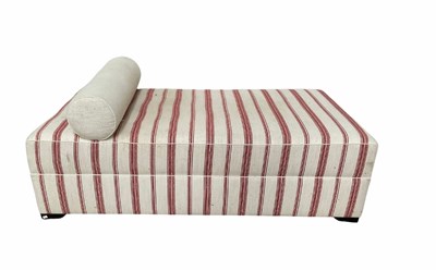 Lot 868 - A large occasional day bed, featuring red...