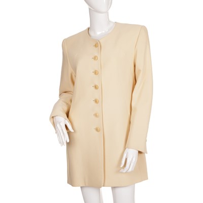 Lot 328 - Hermes, a 1980s cream silk/wool blend jacket