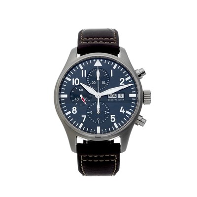 Lot 215 - IWC, a stainless steel Pilot Le Petit Prince chronograph wrist watch