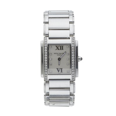 Lot 219 - Patek Philippe, a diamond Twenty-4 bracelet watch