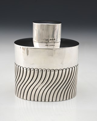 Lot 155 - A Victorian silver tea caddy, of canister form,...