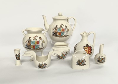 Lot 29 - W.H. Goss, Birmingham-themed crested china,...