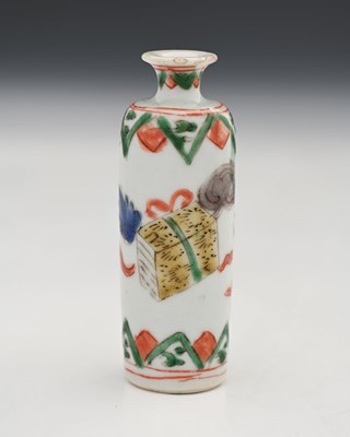 Lot 373 - A Chinese famille verte snuff bottle,...