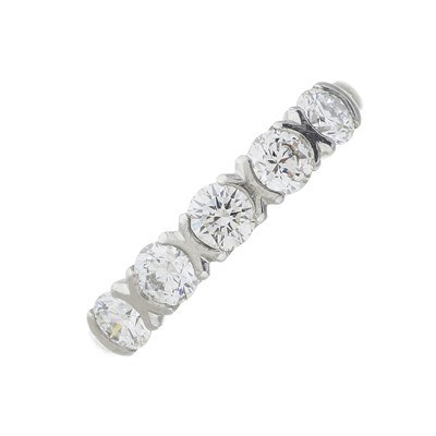 Lot 106 - Boodles, a platinum diamond five-stone ring