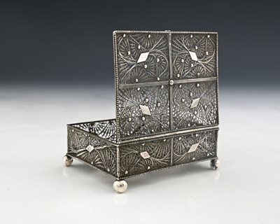 Lot 197 - A twentieth-century filigree box or casket, of...