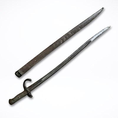 Lot 130 - Militaria: an 1880 Chassepot Rifle Bayonet...