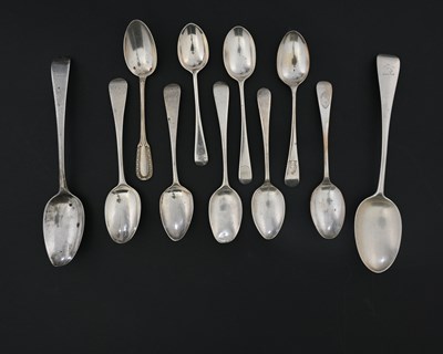 Lot 147 - A group of Old English pattern silver flatware,...