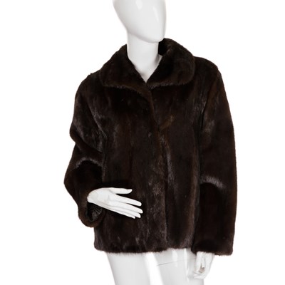 Lot 450 - A dark ranch mink jacket