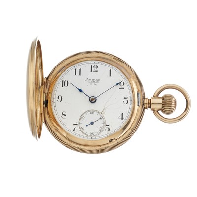 Lot 268 - American Waltham Watch Co., Waltham, a 14k gold full hunter pocket watch