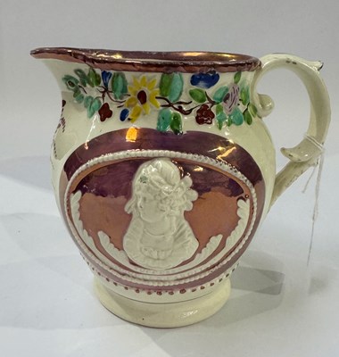 Lot 222 - A pearlware jug commemorating Queen Caroline...