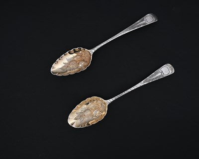 Lot 125 - A matched pair of George III silver...