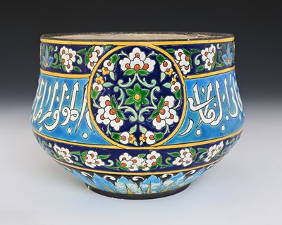 Lot 539 - J Vieillard, Bordeaux, a French enamelled...