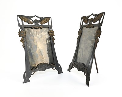 Lot 170 - A pair of Jugendstil gilt pewter photo frames,...