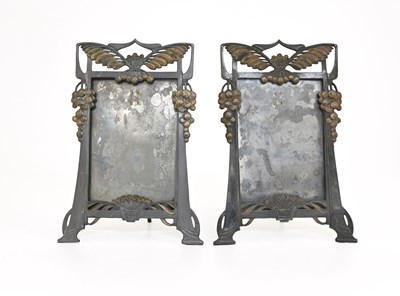 Lot 170 - A pair of Jugendstil gilt pewter photo frames,...