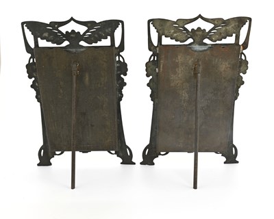 Lot 170 - A pair of Jugendstil gilt pewter photo frames,...