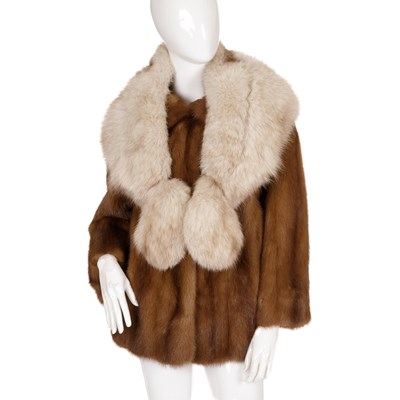 Lot 454 - A mink jacket and fox fur stole