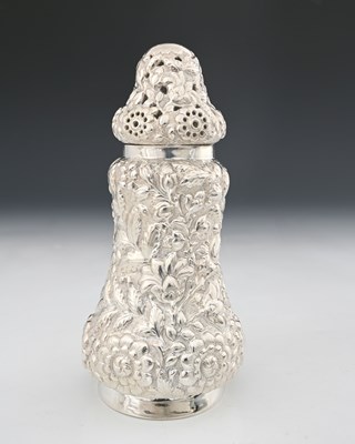 Lot 104 - A Victorian silver sugar caster, of baluster...