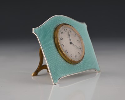 Lot 21 - A George V silver and enamel Art Deco style...