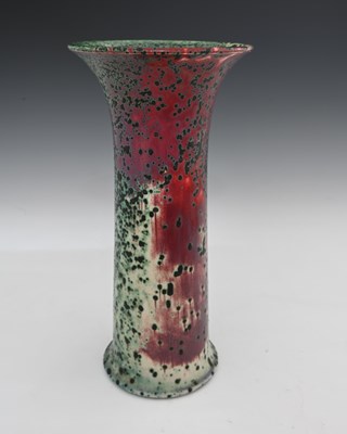 Lot 664 - Ruskin Pottery, a High Fired vase, 1905, lily...