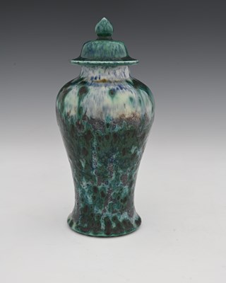 Lot 634 - Ruskin Pottery, a High Fired vase and cover,...