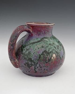 Lot 650 - Ruskin Pottery, a High Fired jug, 1932, ovoid...