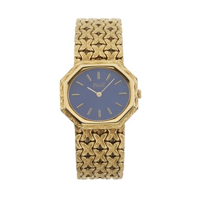 Lot 247 - Piaget, an 18ct yellow gold bracelet watch