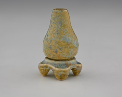 Lot 622 - Ruskin Pottery, a miniature glazed vase and...