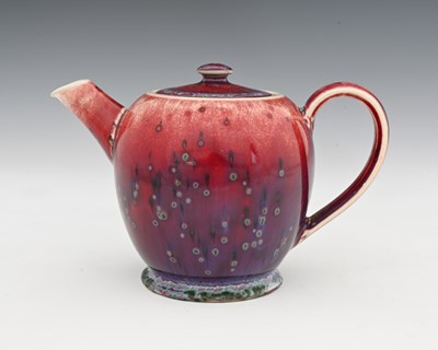 Lot 640 - Ruskin Pottery, a High Fired teapot, 1926,...