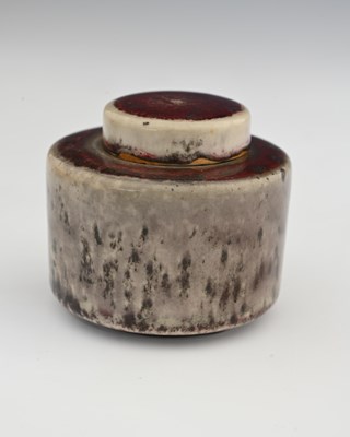 Lot 630 - Ruskin Pottery, a High Fired inkwell, 1915,...