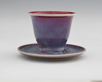 Lot 624 - Ruskin Pottery, a High Fired egg cup, 1925,...