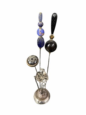 Lot 695 - An Edwardian silver hat pin stand, sponsor's...