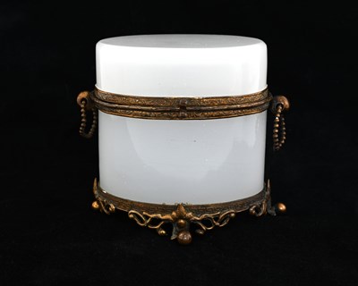 Lot 475 - A French Palais Royale opaline glass trinket...