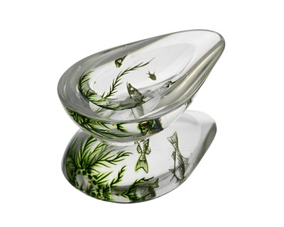 Lot 520 - Edward Hald for Orrefors, a Graal glass dish,...