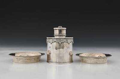 Lot 77 - A George V Irish silver tea caddy, of...